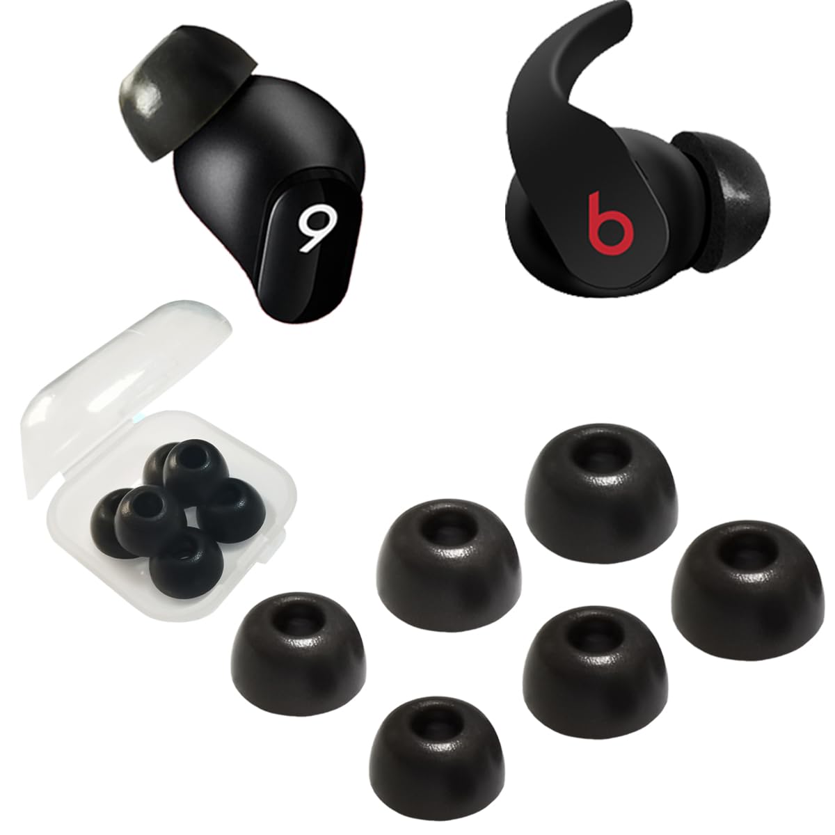 Amazon.com: Memory Foam Ear Tips for Beats Earbuds - 3 Pairs (S/M